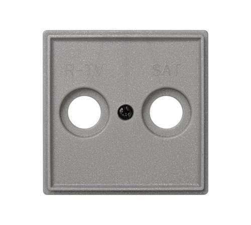 Simon 27 Накладка на розетку телевизионную R-TV+SAT, (механизм S27), IP44, IK07, Scudo, серый  2705097-063  Simon