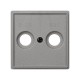 Simon 27 Накладка на розетку телевизионную R-TV+SAT, (механизм S27), IP44, IK07, Scudo, серый  2705097-063  Simon