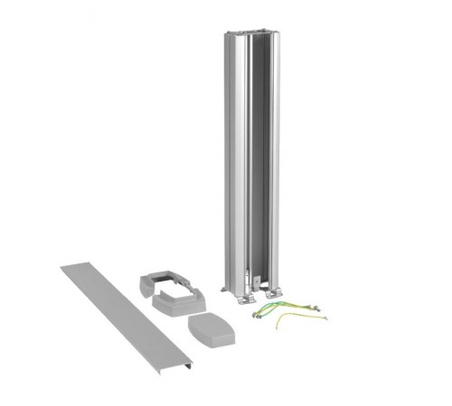 Универсальная мини-колонна алюминиевая с крышкой из алюминия 1 секция, высота 0,68 метра, цвет алюминий  653104  Legrand