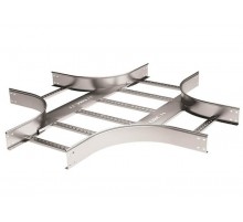 Х-ответвитель 100х200 R-300, лонжерон 1,5 мм, цинк-ламельный, в компл. с креп. эл. и соед. пластинами  LIX1302KZL  DKC