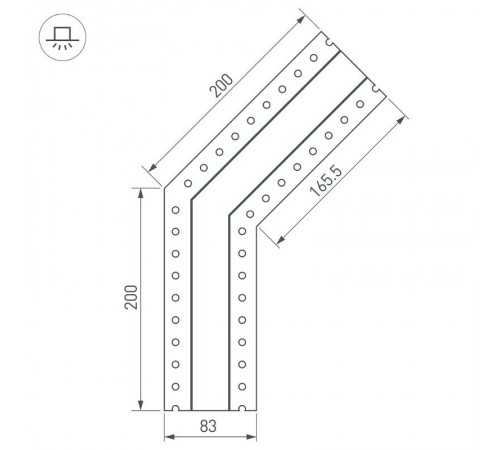 Угол SL-LINIA32-FANTOM-135 (arlight, Металл)  030093  Arlight