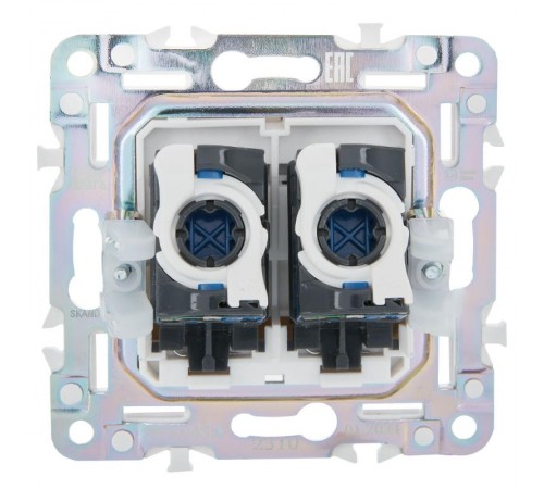 SKANDY Розетка компьютерная двойная RJ45 кат.6 SK-K04Sa песочный  SK-K20-2-K98  IEK