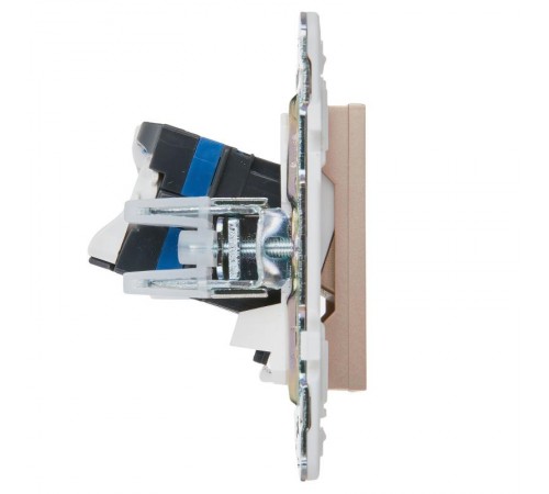 SKANDY Розетка компьютерная двойная RJ45 кат.6 SK-K04Sa песочный  SK-K20-2-K98  IEK