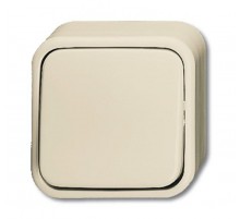 Выключатель 1-клавишный, 2-полюсный для открытого монтажа, серия Busch-Duro 2000 AP, цвет слоновая кость  1042-0-0654  2CKA001042A0654  ABB