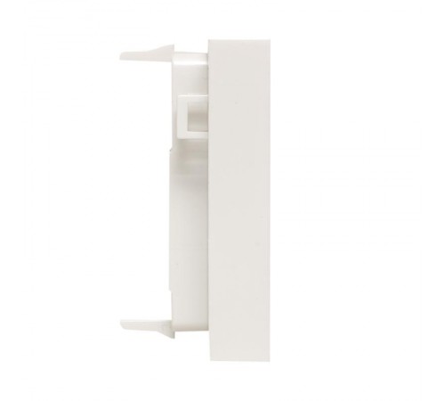 Вставка розеточная TERACOM PRO 45x45мм Mosaic на 1 мод Keystone со шторкой и маркером белая  TRP-INS-MOS-2M1P-WH  EKF