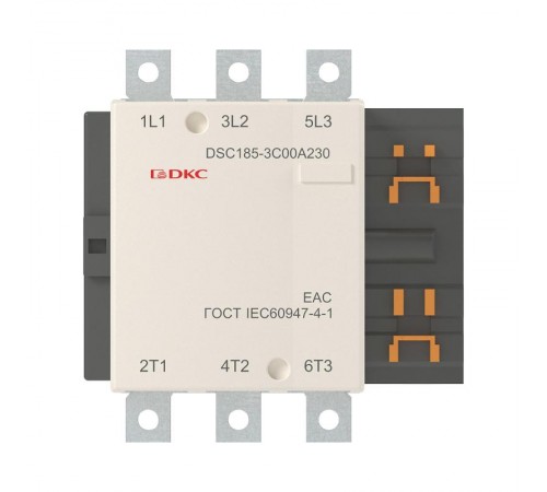 Магнитный контактор DSC185-3C00A230 185А 90кВт (AC3) кат 220В AC  DSC185-3C00A230  DKC