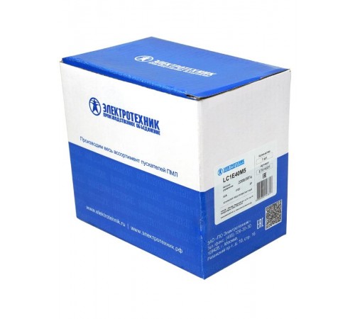 LC1E40M5, 3P, 40А, 1НО+1НЗ, 220В/50Гц, контактор электромагнитный  (ЭТ)  ET014331  Электротехник