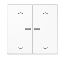 Клавиша для KNX кнопки, 2 группы, с окошком и символами"стрелки"; дюропласт; белый  LS102KO5PWW  Jung