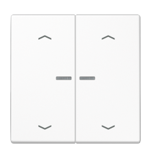 Клавиша для KNX кнопки, 2 группы, с окошком и символами"стрелки"; дюропласт; белый  LS102KO5PWW  Jung