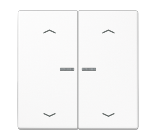 Клавиша для KNX кнопки, 2 группы, с окошком и символами"стрелки"; дюропласт; белый  LS102KO5PWW  Jung