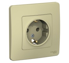 Blanca Бежевый С/У Розетка с з/к без шторок, 16А, 250В  BLNRS001017  SE