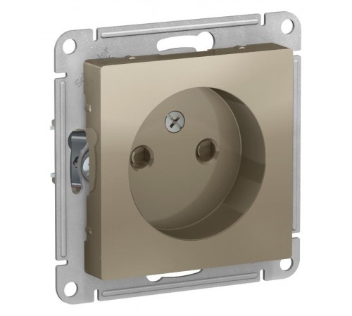AtlasDesign Шампань Розетка без заземления со шторками, 16А, механизм  ATN000549  SE