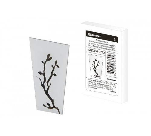 Стекло матовое Сакура (комплект 4 шт.) для светильников НБУ, НТУ, НСУ четырехгранник  SQ0330-0742  TDM