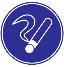 Самоклеящаяся этикетка: Ф180мм "Курить здесь"  YPC40-KURIT-1-010  IEK