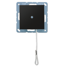 Выключатель со шнурком (универсальный) 10 A / 250 B; термопласт; черный матовый  A506BFNUZSWM  Jung