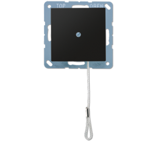 Выключатель со шнурком (универсальный) 10 A / 250 B; термопласт; черный матовый  A506BFNUZSWM  Jung