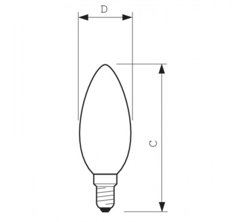 Лампа накаливания ЛОН Stan 40W E14 230V B35 CL 1CT/10X10  926000006814  PHILIPS
