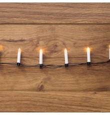 Гирлянда Свечи 10м, темно-зеленый ПВХ, 50 LED ТЕПЛЫЙ БЕЛЫЙ  303-085  NEON-NIGHT