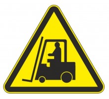 Знак W 07 "Внимание. Автопогрузчик" 200х200 мм, пленка самоклеящаяся ГОСТ Р 12.4.026-2015  an-w-07  EKF