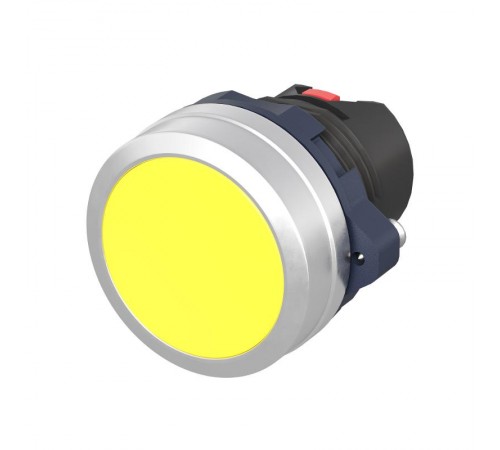 Кнопка плоская без фиксации, жёлтая, алюминий  M22P-FMYA  DKC