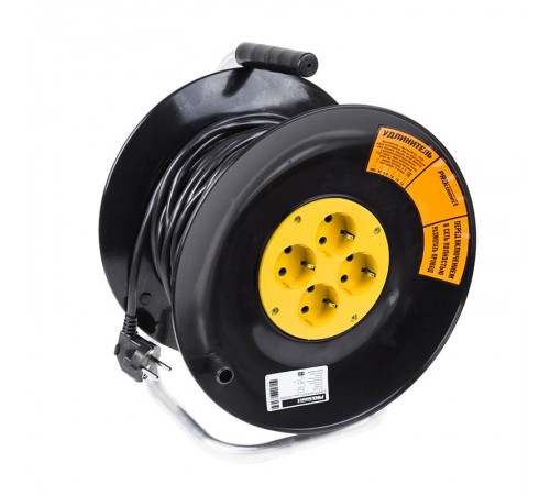 Удлинитель силовой на катушке 4 гнезда с/з 30 м 3х1 мм STANDART PROCONNECT  11-7605  PROconnect