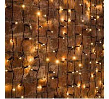 Гирлянда светодиодная Дождь 2x0,8 м, черный провод, 230 В, диоды ТЕПЛЫЙ БЕЛЫЙ  235-286  NEON-NIGHT