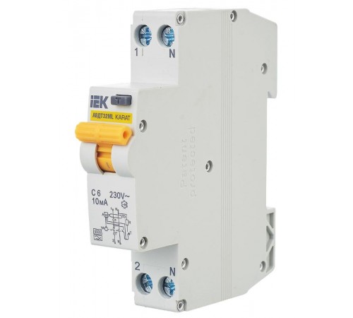 Выключатель автоматический дифференциального тока АВДТ32ML тип A С6 10мА KARAT  MVD12-1-006-C-010-A  IEK