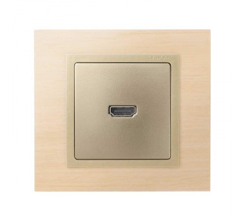 Simon 82 Накладка для коннектора HDMI v 1.4, "мама", S82, S82N, шампань  8201094-034  Simon