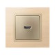 Simon 82 Накладка для коннектора HDMI v 1.4, "мама", S82, S82N, шампань  8201094-034  Simon