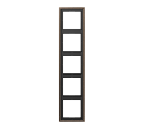 Рамка для вертикальной и горизонтальной установки, 5 постов; металл; латунь antik; Messing  ME2985AT  Jung