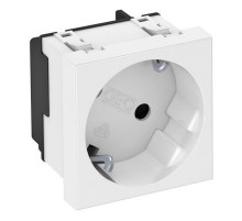 Розетка 2К+3 под углом 33° шторки 16А 250В (45х45 мм - 1 модуль Modul45) белая (STD-D3S RW1)  6120073  OBO Bettermann