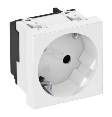 Розетка 2К+3 под углом 33° шторки 16А 250В (45х45 мм - 1 модуль Modul45) белая (STD-D3S RW1)  6120073  OBO Bettermann