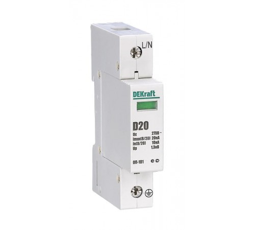 Ограничитель перенапряжений 1P 20кА D 275В ОП-101  18013DEK  DEKraft