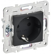 SKANDY Розетка с з/к/ш 16А б/к SK-R06G графит  SK-R14-16-1-K53  IEK