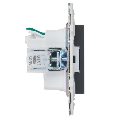 SKANDY Розетка с з/к/ш 16А б/к SK-R06G графит  SK-R14-16-1-K53  IEK