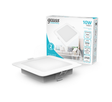 Светильник  Elementary Downlight квадрат 10W 780lm 4000K 170-260V IP20 120*26 белый LED 1/100  998420209  Gauss