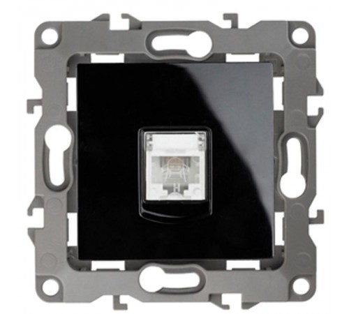 Розетка телефонная 12-3105-06 RJ11,  чёрный  Б0014716  ЭРА