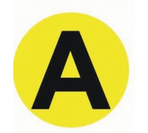 Наклейка "A" d=20mm. PROxima  an-2-9  EKF