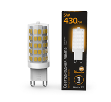 Лампа светодиодная Black LED G9 AC185-265V 5W 500lm 2700K керамика  107309105  Gauss