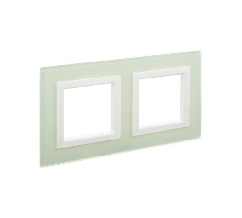 Рамка из натурального стекла, "Avanti", светло-зеленая, 4 модуля  4406824  DKC