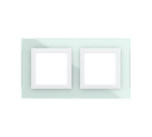 Рамка из натурального стекла, "Avanti", светло-зеленая, 4 модуля  4406824  DKC