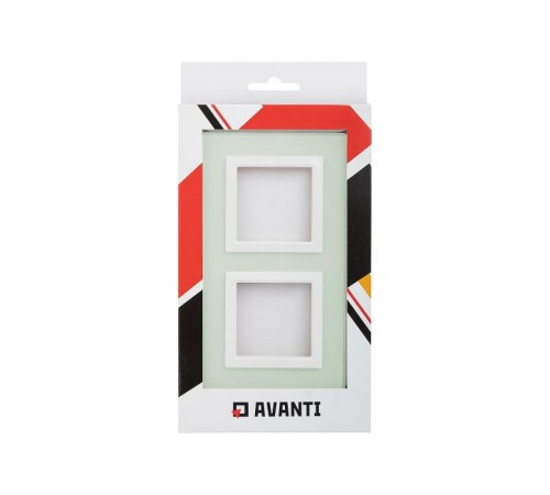 Рамка из натурального стекла, "Avanti", светло-зеленая, 4 модуля  4406824  DKC