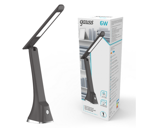 Светильник настольный GTL203 6W 380lm 4000K 170-265V черный диммируемый LED 1/20  GT2032  Gauss