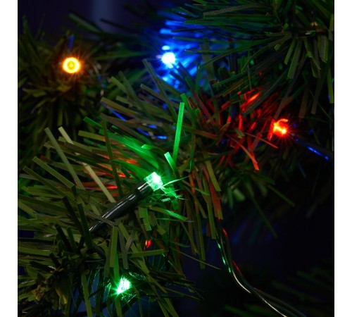 Гирлянда елочная  500 диодов  мульти, CL92   10 веток (5м) + 1.5м зеленый шнур, IP44  32376  FERON