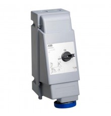 Розетка для тяжелых условий с выключателем и механической блокировкой 463MVS1WH, 63A, 3P+N+E, IP67, 1ч2CMA162849R1000 ABB