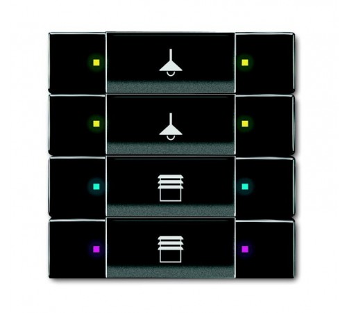 6127/02-81-500 Сенсор 4/8-кл. многофункциональный, антарцит  6117-0-0232  2CKA006117A0232  ABB