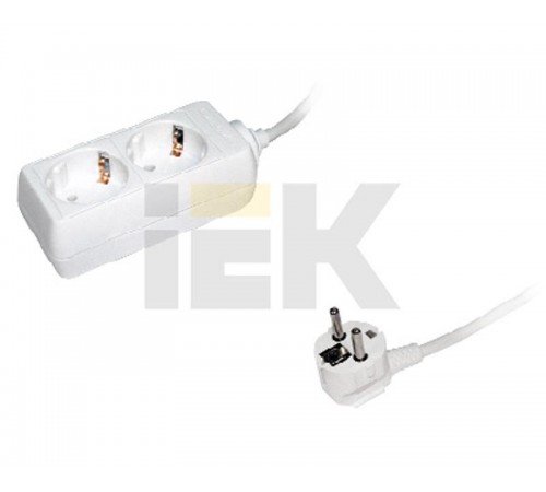 Удлинитель  У02 2 места 2Р+РЕ/5 метров 3х1мм2 16А/250В   WYP10-16-02-05-Z-N  IEK