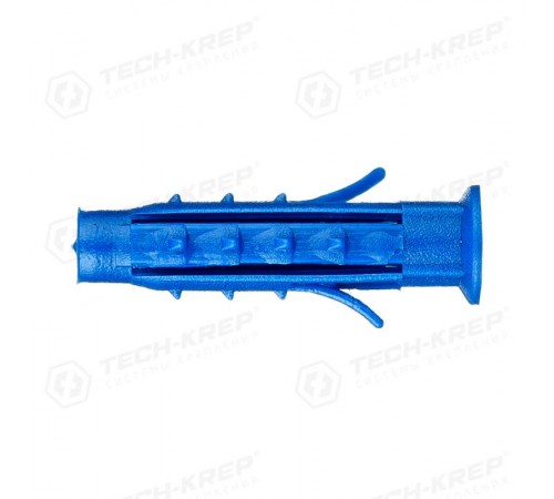 Дюбель распорный Чапай 5х25 шипы+усы (синие) (2000 шт) - пакет накл. ( 0,665 кг)  111138  Tech-KREP