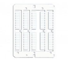 Маркировка для клемм ДКС, жесткая, 4х10мм. Период 4мм. Белая  NUTB1040  DKC