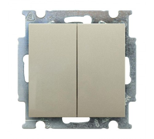 ABB Basic 55 Шампань Переключатель 2-х клавишный  1012-0-2171   2CKA001012A2171  ABB